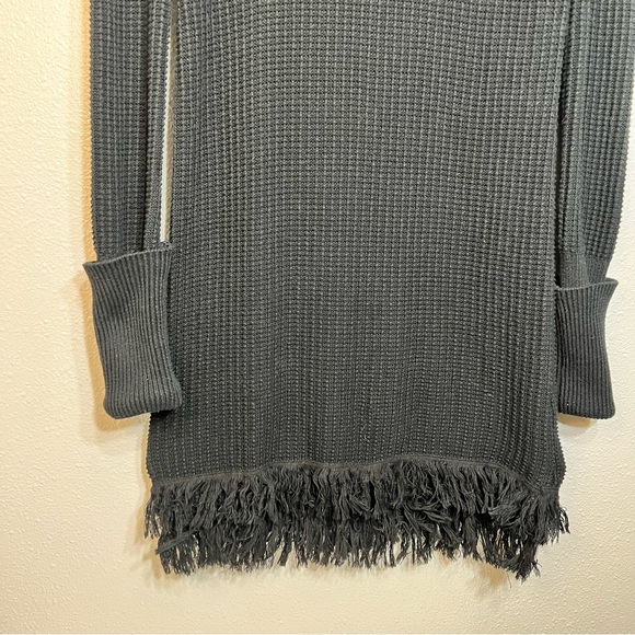 Who What Wear Black Sweater Dress Medium Fringe Long Sleeve Whimsygoth festival - Picture 5 of 9